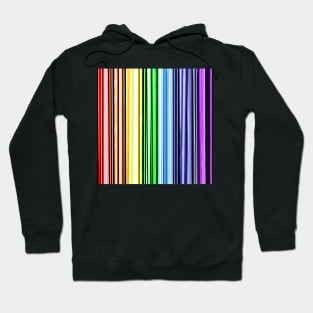 Rainbow Lover Barcode Striped Pattern Hoodie